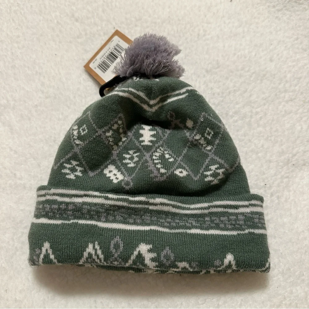 Green Knit North Face Hat